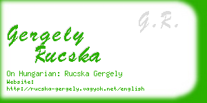 gergely rucska business card